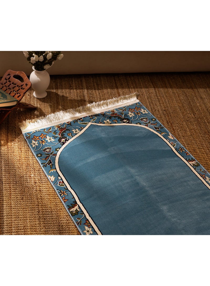 سجادتي مجموعة هدايا رمضان باكج 2 سجادة صلاة المحراب الأزرق والأخضر مستوحاة من سجاد إمام الحرم 5 مم - Image 3